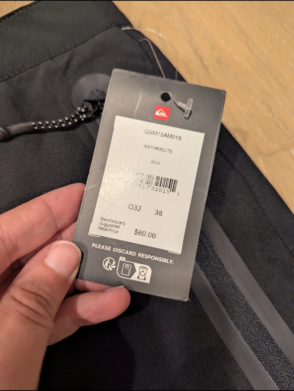 Quiksilver Black Performance Shorts